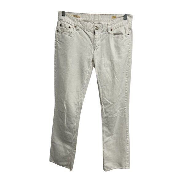 J.Crew Matchstick Womens White Denim Jeans Size 29R Straight Fit Classic Style - Picture 1 of 10